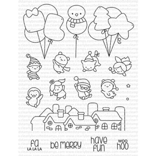 Small animals merry clear Stamp Transparent seal for DIY scrapbooking/Card Making c567