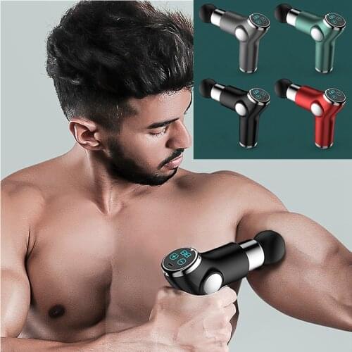 Muscle Massage Gun Mini 8/32 Speed Vibration Electric Back Neck Massager Gun For Body Relaxation Slimming Shaping Tool