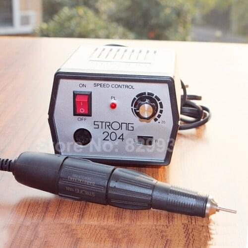 Mini Electric Grinder Dental Mould Chiropody Podiatry Manicure Jade Walnut Hand Engraving MICROMOTOR Strong 204 / 102L Original