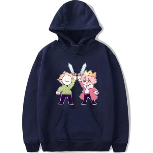 Dreamwastaken Technoblade Badboyhalo Print Autumn and Winter Holiday Men/Women Pure Cotton Fleece Hooded Sweet Streetwear