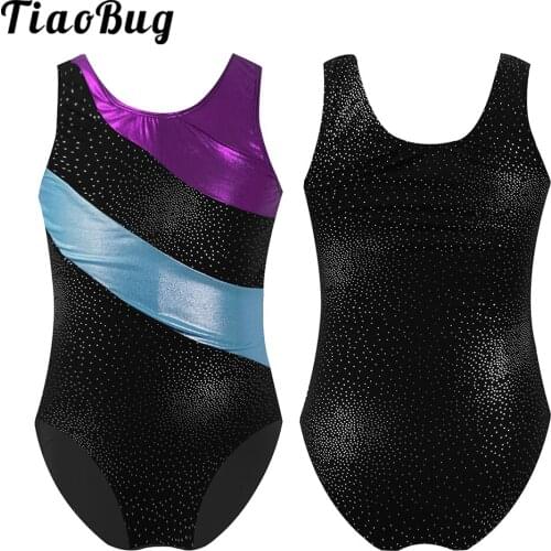 New Kids Girls Ballet Leotards Sleeveless Gymnastic Dancewear Gilding Ballet Dance Costumes
