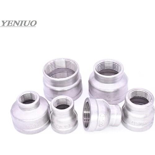 1/8" 1/4" 3/8" 1/2" 3/4" 1" 1-1/4" 1-1/2" BSP female to female Thread Reducer 304 Stainless Steel Pipe Fitting Connector Adpater