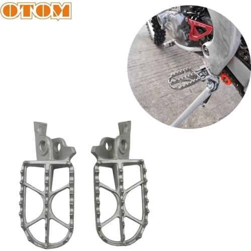 OTOM Motorcycle Footpegs Stainless Steel 360 Roating Front Pedal Footrest For HONDA CRF250R CRF450R CRF450RX Off Road Motocross