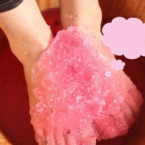 60g Rose Bubble Bath Powder Foot Bath Crystal Mud Body Foot Skin Care SPA Bath Salt Exfoliation Scruber