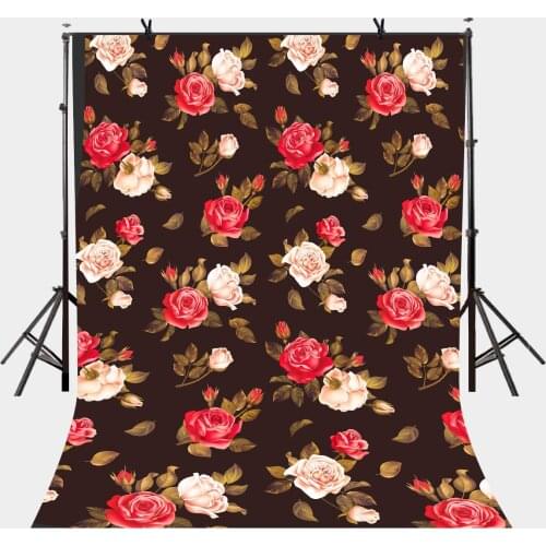 150x220cm Red Rose and White Rose Backdrop Simple and Elegant Background Studio Props
