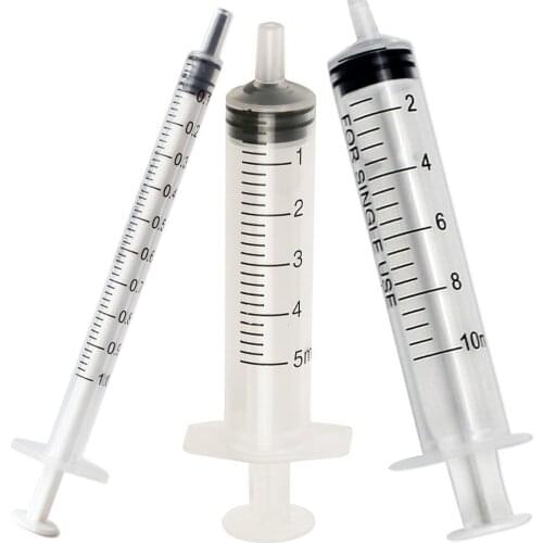 1ml,2.5ml,5ml,10ml Sampler Injector Disposable Syringe For Measuring Nutrient Hydroponic