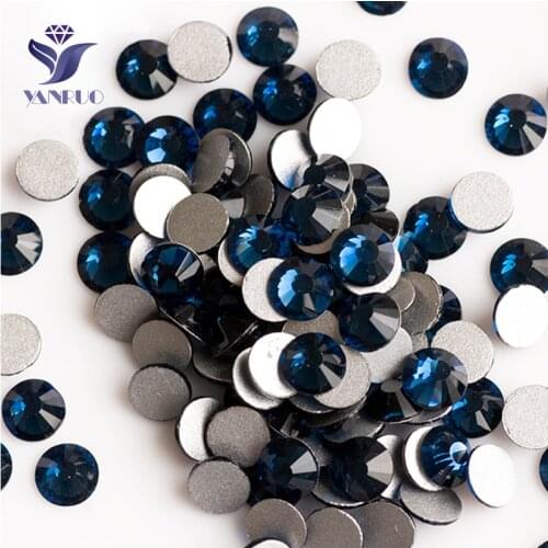 YANRUO 2058NoHF SS20 Montana 1440Pcs Non Hot Fix Flat Back Strass Glue On Rhinestone Glass Crystal Stone For Craft