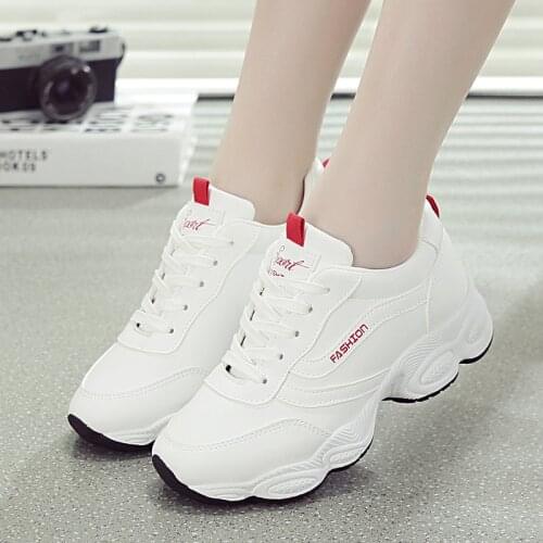 Autumn Shoes Woman Chunky Sneakers Lace Up Women Walking Platform Ladies Flats Vulcanized Shoes Comfort Winter Womens Footwear