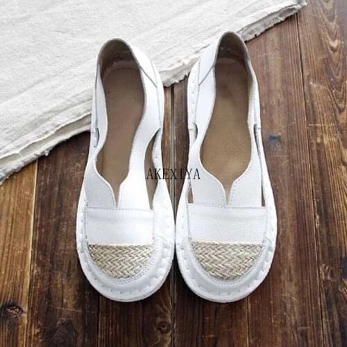 Large Size Womens Shoes 2021 New Fashion Straw Woven Single Shoes Womens Mesh Breathable One-step Womens Loafers