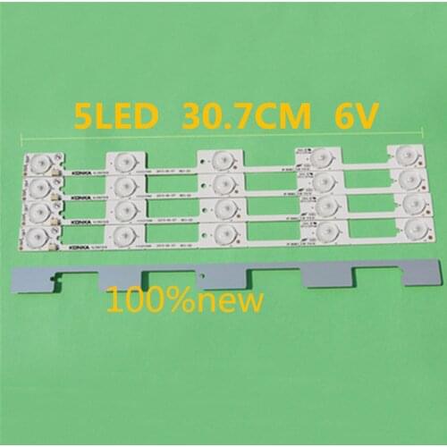 100%New 50 Pieces/lot LED backlight lamp strip for 39Inch TV KL39GT618 35017988 5 LEDs*6V 307mm