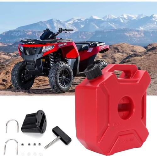 5L Portable Plastic Fuel Jerry Can with Holder for Car Motorbike ATV Spare Container
