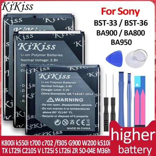 BST-36 BST-33 BA900 Battery For Sony Ericsson W200 k510i z550i K800i k550i t700 BST 36/33 BA800 BA900 BA950 For Xperia S TX V ZR