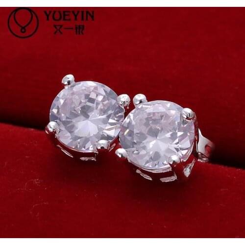 Accessories New Design silver plated jewelry Females earrings Fashion brincos Earhook Trendy Ornaments Big Crystal
