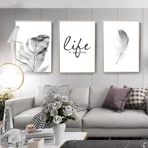Black And White Scenery Background Plant Leaves Pink Flower Character Women Canvas Painting Wall Picture Poster Room Decoration