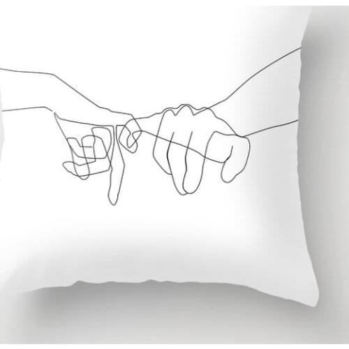 Pinky Swear Decorative Pillow Cushion Covers Square Pillowcase for Sofa Cotton Linen Pillow Cover