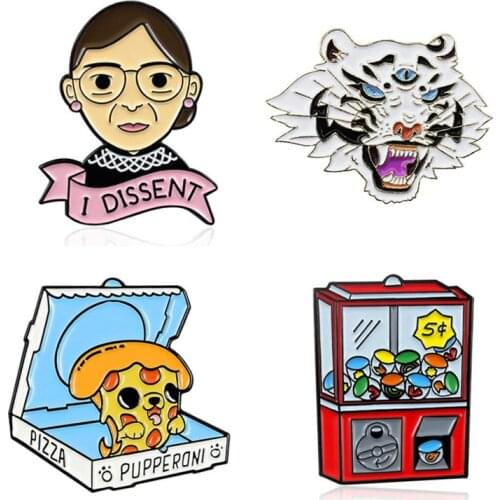 Tiger Enamel Pins Badges Anime Brooches On Backpack Women Pin Metal Brooch Enamel Badges For Clothes Art Avatar Brooches Badges