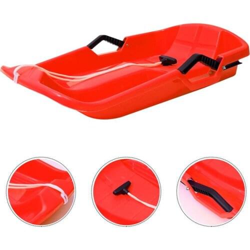 Downhill Toboggan Durable PE Plastic Snow Sled Grass Skiing Board Skating Sledge Outdoor Sports Plastic Snow Slider Toys For Kid