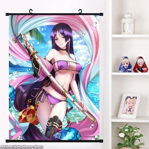 HOT Anime Game Fate/Grand Order Minamoto no Yorimitsu HD Wall Scroll Roll Painting Poster Home Decor Collection Art Gift 60*90cm