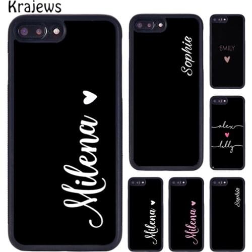 Krajews PERSONALISED NAMES CUSTOM WEDDING Phone Cases For iPhone 5 6 6s 7 8 plus 11 12 Pro X XR XS Max Samsung S7 edge S8 S9 S10