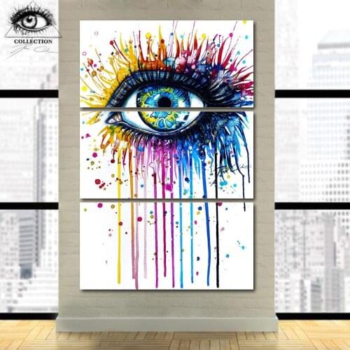 Rainbow Fire by Pixie Cold Art HD print 3 piece canvas art Wall Pictures For Living Room With Frame Decorative Picture CU-3102C