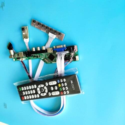 Kit for B156XTN02.2/0/1/3/4 LVDS USB 40pin Screen HDMI Audio Display panel Controller board remote VGA LCD LED TV AV 1366x768