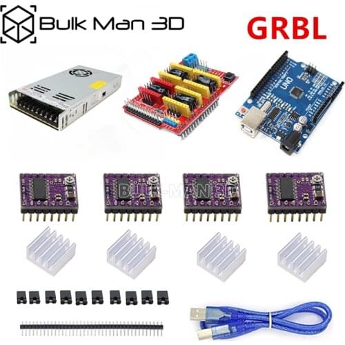 GRBL Based UNO R3 with CNC Shield V3 and DRV8825 Stepper Driver Controller Bundle for Workbee CNC Engraver Milling Machine Kit