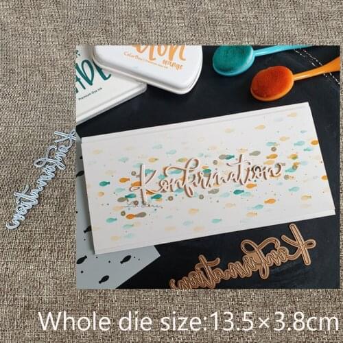 XLDesign Craft Metal Cutting Dies stencil mold German words decoration scrapbook Album Paper Card Craft Embossing die cuts