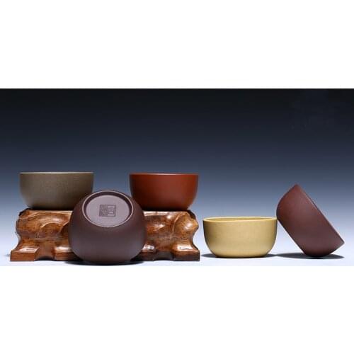 40ml Real Yixing Teapot Matching Raw Ore Soil Zisha Teacup Small Cup / Tea Cup / Handmade Cup Tea Set Accessories Tea Culture