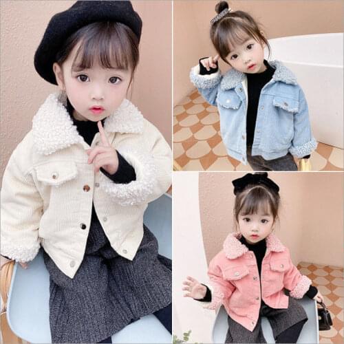 2021 new Baby Girl Boy winter Spring Autumn Plush Coats Jackets Fashion cotton down Kids Children Overwear Clothes