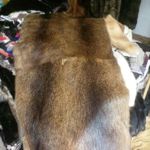New arrival lady nutria fur plates plucked full pelt 120cmX60cm coypu blankets fur raw material garment accessory