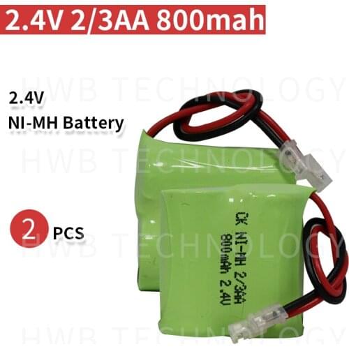 2PCS/lot Original New Ni-MH 2/3AA 2.4V 800mAh Ni-MH Rechargeable Battery Pack With Plugs For Cordless Phone Free Shipping