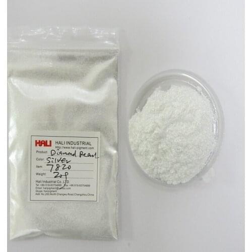 Diamond pearl pigment, pearlescent pigment,mica pigment,1lot=20g,item:7820,color:silver,particle size:50-200um;free shipping