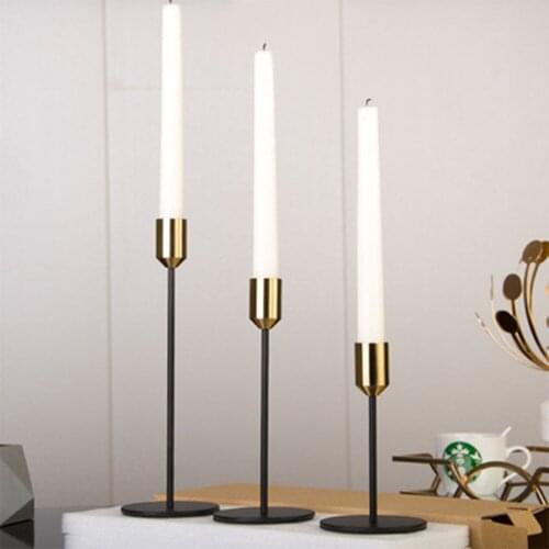 Ins Modern Simple Candle Holder Fashion Wedding Candle Holder Model Room/Dining Room/Living Room Metal Crafts Home Decoration