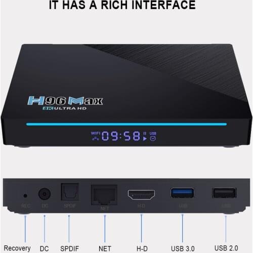 H96 MAX RK3566 Smart TV Box Android 11 8GB RAM 64GB 4GB 32GB Support 1080p 8K 24fps Google Play Youtube IPTV Media Player
