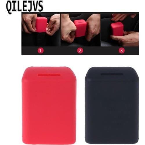 QILEJVS Universal Silicone Car Seat Belt Buckle Covers Clip Anti-Scratch Cover