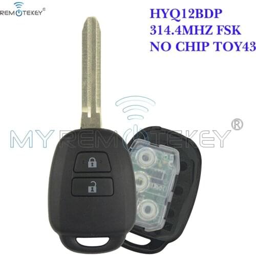 Remtekey 89070-42880 HYQ12BDP 2015 2016 2017 2018 for Toyota 2 button 314.4mhz no chip