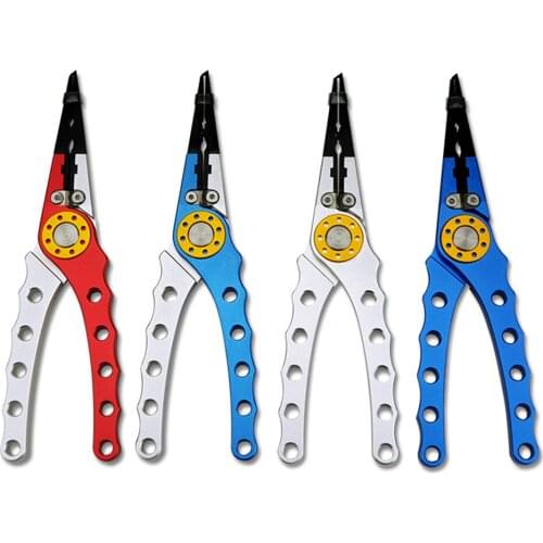 Stainless Steel Fishing Plier Scissors Line Cutter Hook Remover Fish Tongs Accessories Tools With Lanyards Spring Rope X218G