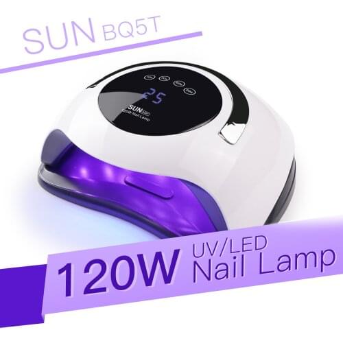 SUN BQ5T UV LED Lamp For Nails Dryer 120W Ice Lamp For Manicure Gel Nail Lamp Drying Lamp For Gel Varnish