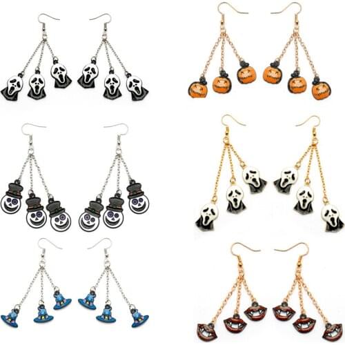Fun Horror Theme Halloween Gifts Earrings Girls Ladies Earrings Pendant Earrings Earrings Decorations Small Jewelry Small Gifts