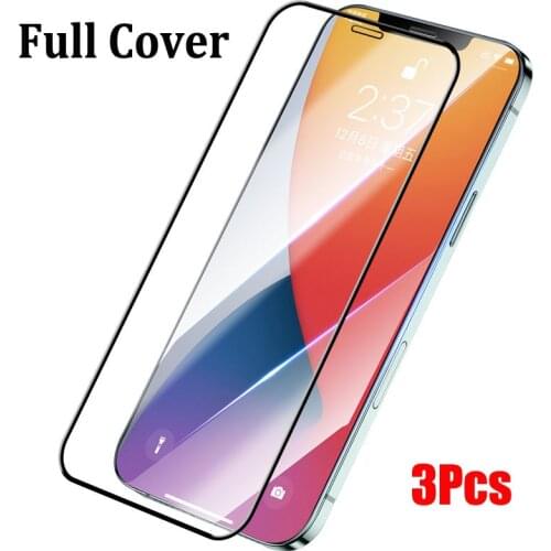 3PCS Full Cover Protective Tempered Glass For iPhone 11 7 8 6 6s Plus SE 2020 Screen Protector For iPhone X XR XS 11 12 Pro Max