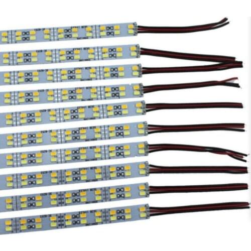 50cm 5630 led hard rigid strip bar double row 72led white and warm white dc12v cabinet lights no waterproof kitchen lamp