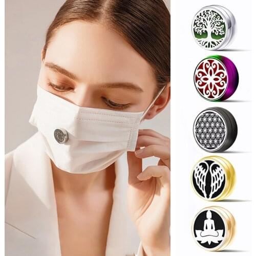 12mm 15mm Face Clip Aroma Brooch Diffuser Perfume Essential Oil Badge Cufflink Magnet Buckle Stainless Steel Jewelry For Women