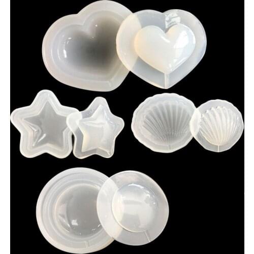 Quicksand 3D shell heart five-pointed star Silicone Mold for jewelry Resin Silicone Mould handmade DIY epoxy resin molds