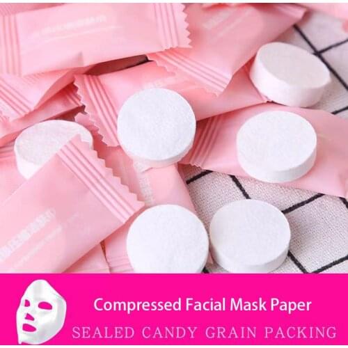 5/10Pcs Compressed Facial Mask Paper Disposable Facial Masks Wrapped DIY Mask Paper Natural Face Skin Care Makeup Beauty Tools