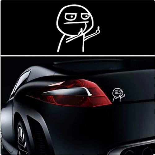 Car Accessories Cartoon Funny Middle Finger Stickers modeling for Honda Jade FCV Crider NSX-GT N-One GEAR FCEV Sports Ridgeline