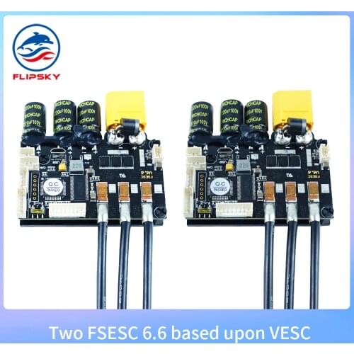 Two Flipsky FSESC 6.6 based upon VESC® 6 with Heat Sink60A Combo Longboard Electrico E-Skateboard Accessories