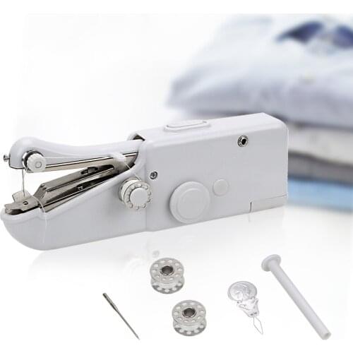 Quick Stitch Sew Needlework Electronic Sewing Machine Mini Hand Sewing Machine Cordless Clothes Fabrics Portable Household