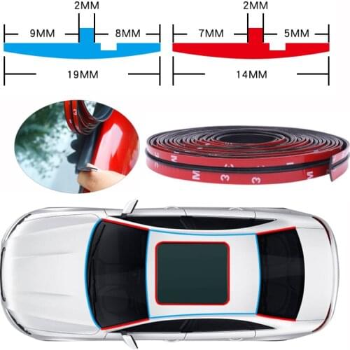 14mm/19mm Car Window Sealant Rubber Stickers Car Front Rear Windshield Sticker Sunroof Triangular Window Sealed Strips Seal Trim