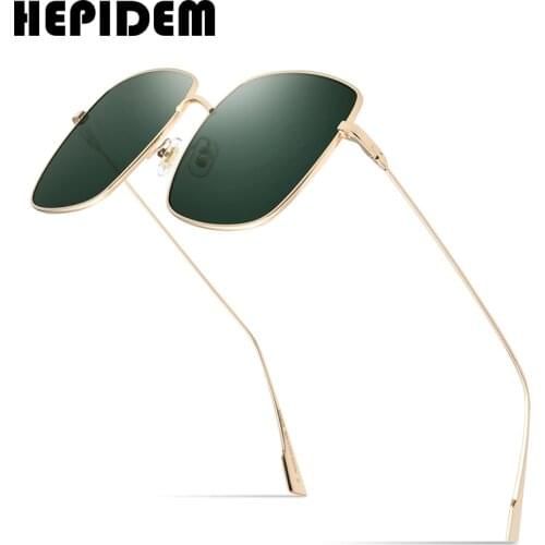 HEPIDEM Oversize Sunglasses Women 2020 New Luxury Brand Fashion Gentle Alloy Sun Glasses Men with Mirror Nylon Lens gm 5014
