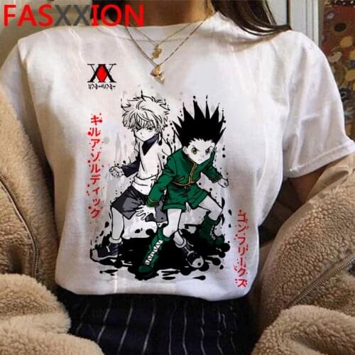 Kawaii Hunter X Hunter Killua Zoldyck T-shirt Men Cute Anime Kurapika Tshirt Funny Manga Hisoka Unisex T Shirt Hip Hop Tops Male